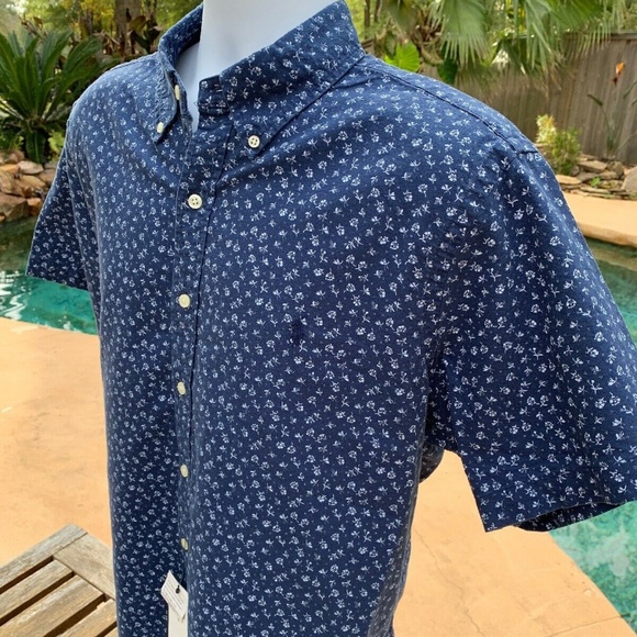 ralph lauren floral button down shirt